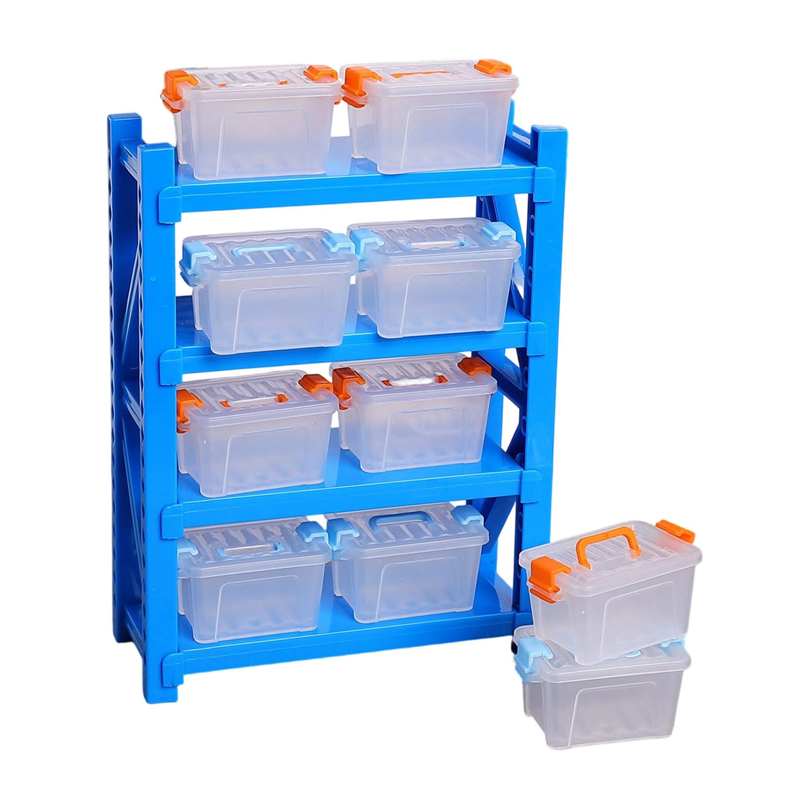 Maxtonser MultiTier Doll House Storage Shelf Organizers Box For Miniature Toy And Model Display Warehouse Scene Setting Accessorie
