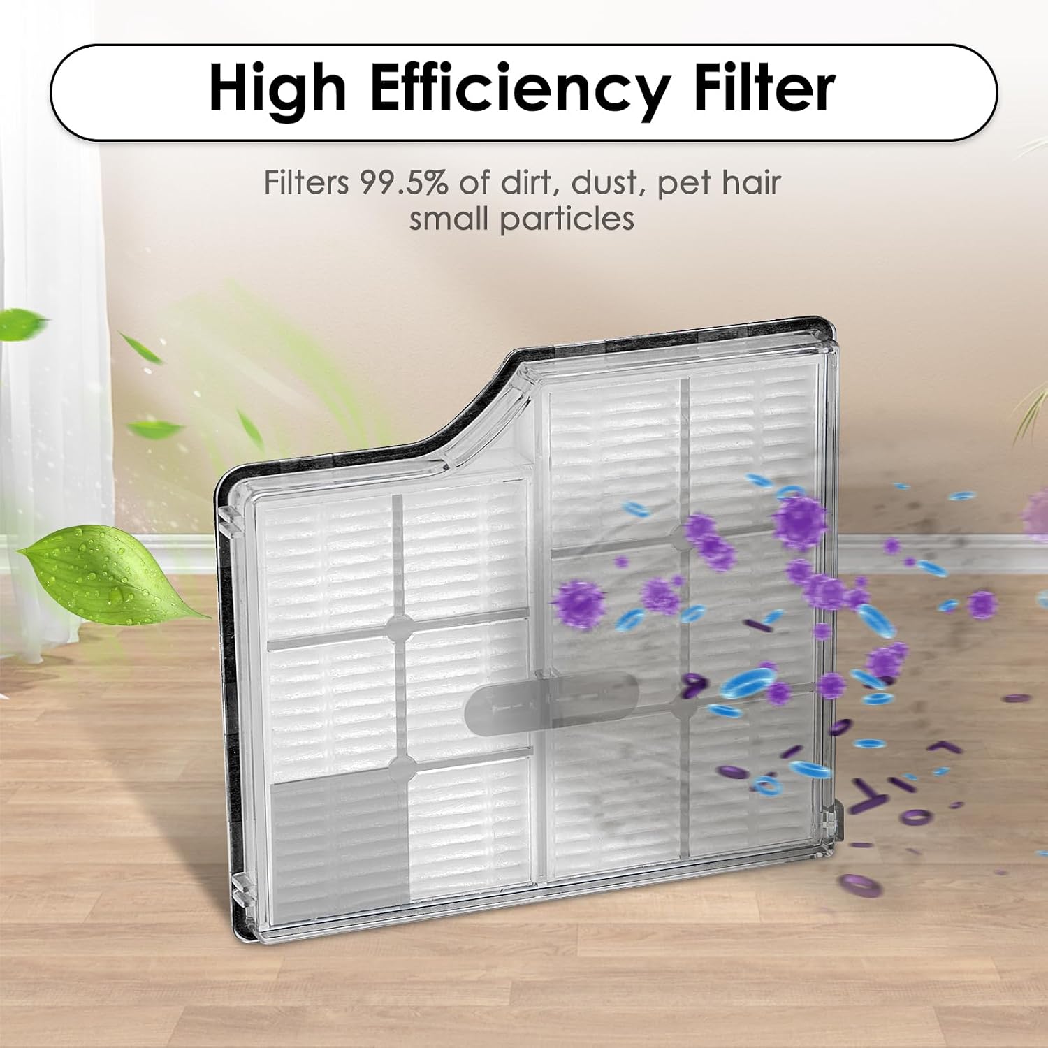 (3 Pack) Saros 10 Replacement HEPA Filters Compatible with Roborock Saros 10 Robot Vacuum Cleaner, Filter Kit, Vacuum Filters, Filters Accessories Kit, Canister Filters