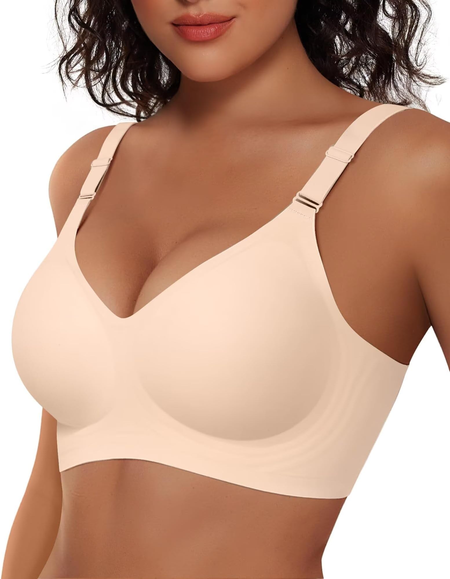 Womens Wireless Bras No Underwire Push Up Bra Seamless Supportive Full Coverage Everyday Bras Regular and Plus Size