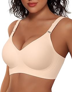 Vertvie Womens Wireless Bras No Underwire Push Up Bra Seamless Supportive Full Coverage Everyday Bras Regular and Plus Size