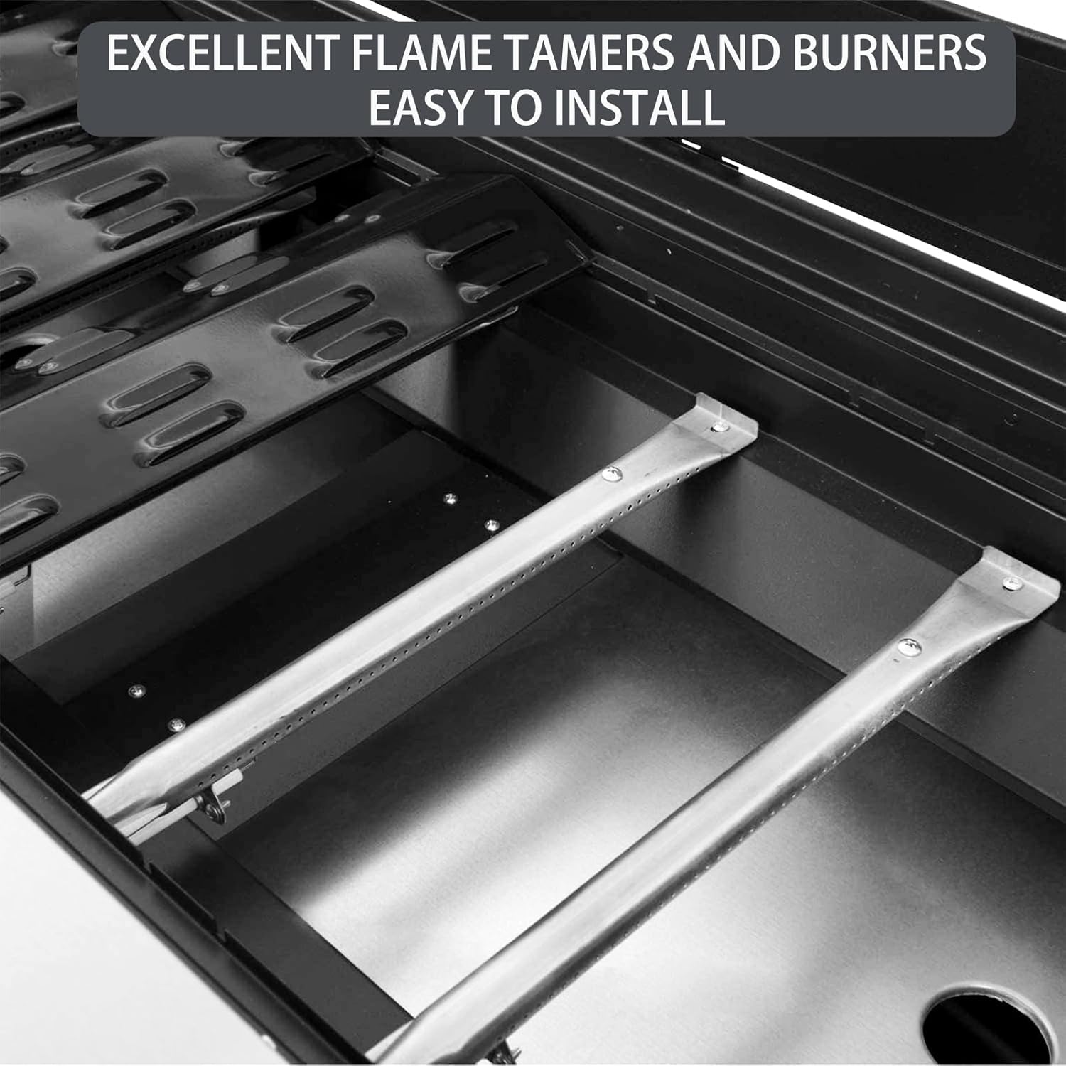 FSOGBG3005 Flame Tamers 3 Burner Grill Replacement Parts for Outdoor Gourmet Grill Parts FSODBG1204 FSODBG1205 FSODBG1200 FSOGBG3002 16201 Burner Tube 96131 Heat Shield Plates Grill Accessories