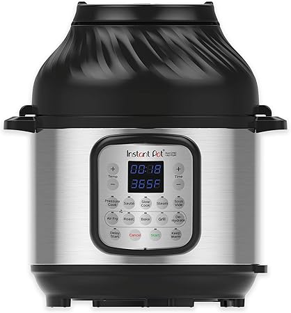 Instant Pot Duo Crisp 11-in-1 7.6 Litre Multi-Lid Electric Pressure Cooker with Air Frying, Steaming, Slow Cooking, Sauté, Drying and Air Fryer