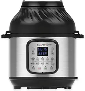 Instant Pot Duo Crisp 11-in-1 7.6 Litre Multi-Lid Electric Pressure Cooker with Air Frying, Steaming, Slow Cooking, Sauté, Drying and Air Fryer