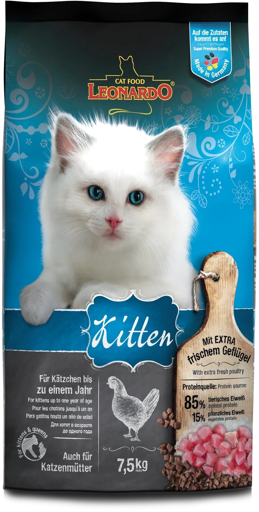 Leonardo Kitten Cibo secco per gatti cuccioli (7,5 kg)