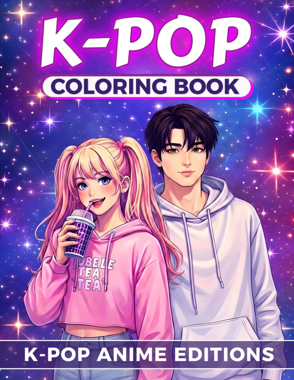 K-Pop Coloring Book for Teens: Anime-Inspired Coloring Pages with Trendy Idol Fashion, Concert Stages and Cute K-Pop Scenes for Relaxation & Creativity