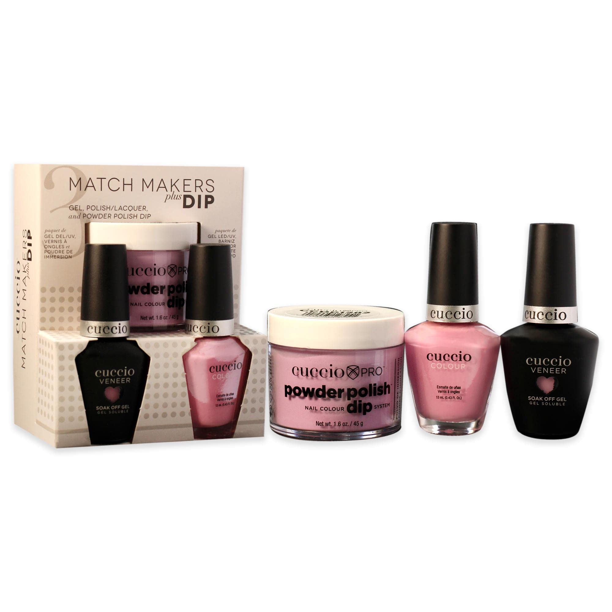 Amazon.com : Cuccio Colour Matchmakers Plus Nail Dip - Matching Mani-Pedi  With Flawless Coordination - A Color Lacquer And Color Veneer Gel Polish In  The Same Color - Cotton Candy Sorbet -