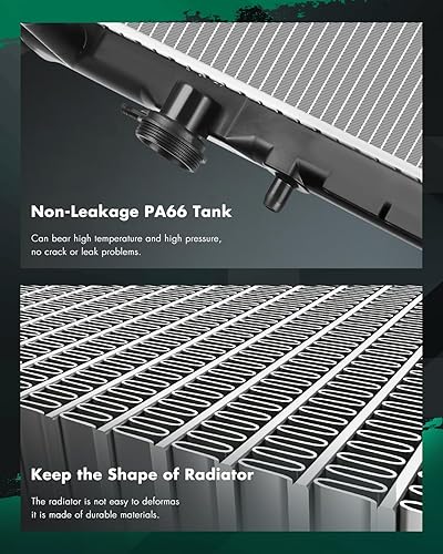 Vista 414 de SCITOO Radiador 2839 apto para Jeep 2006-2010 para Jeep para Commander 3.7L 2005-2010 para Jeep para Grand Cherokee 3.7L 2005-2009 para Jeep