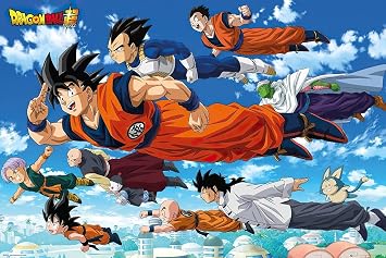 Dragonball Super - Manga TV Show Poster Goku & Friends - حجم الطيران 36 &times; 24 بوصة