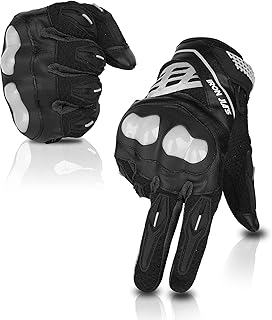 IRON JIA'S Guanti da Moto, Traspirante | Touch Screen | Resistenza | Guanti Protettivo Estivi per Ciclismo Motocross Scooter Arrampicata