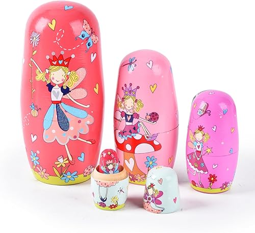 Miniatura 9 de Muñecas anidables, huevos de Pascua anidables, muñecas Matryoshka hechas a mano de madera para cumpleaños de niños o decoración del hogar (conejos