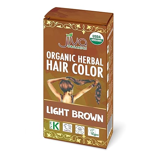 Jiva Organic Light Brown Hair Dye - 100% Herbal Hair