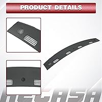 Vista 6 de HECASA Panel superior de tablero compatible con Dodge Ram 1500 2002-2005, Dodge Ram 2500 3500 2003-2005 - Reemplazo de tablero para 5GT31XDVAC