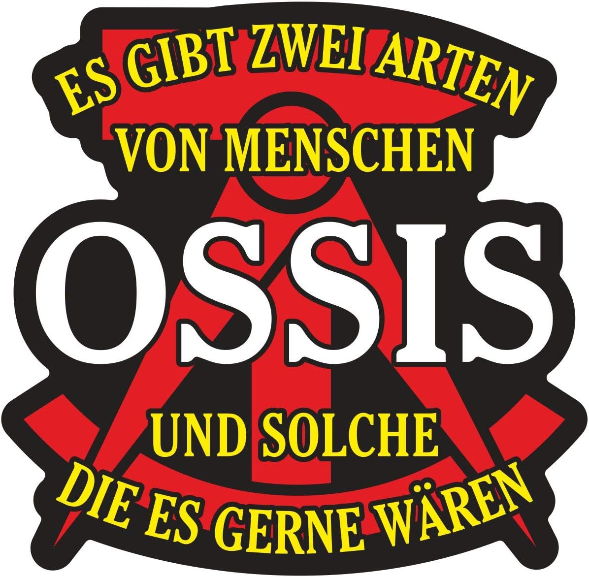 Aufkleber DDR Deutscher durch Geburt Ossi durch Gnade Gottes (Wetterfest) DDR Amazon.de Auto