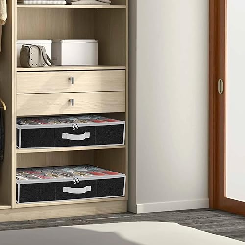 Miniatura 2 de Organizador de almacenamiento de zapatos debajo de la cama para armario, contenedor extra grande para zapatos debajo de la cama, paquete de 2