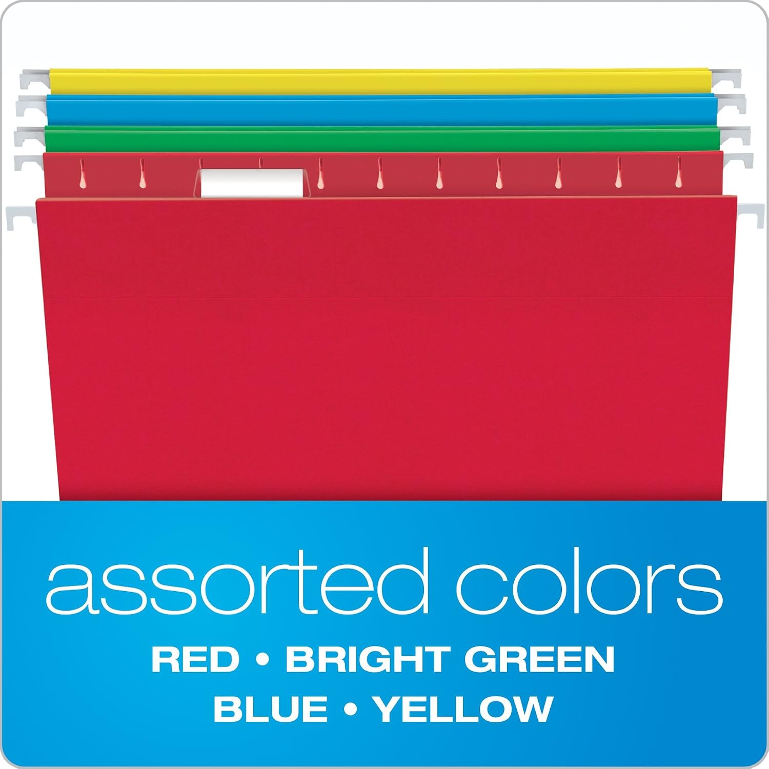 Pendaflex Essentials Hanging Folders, Letter Size, Assorted Colors, 25 per Box (75708)