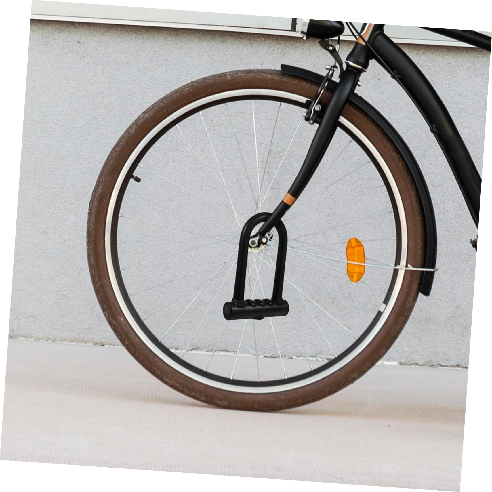 Lucchetto a U per Bicicletta in Silicone e Ferro Nero | Doppia Apertura, Rinforzato e Spesso, per Veicoli a Due Ruote e E-bike, Protezione Antifurto Affidabile