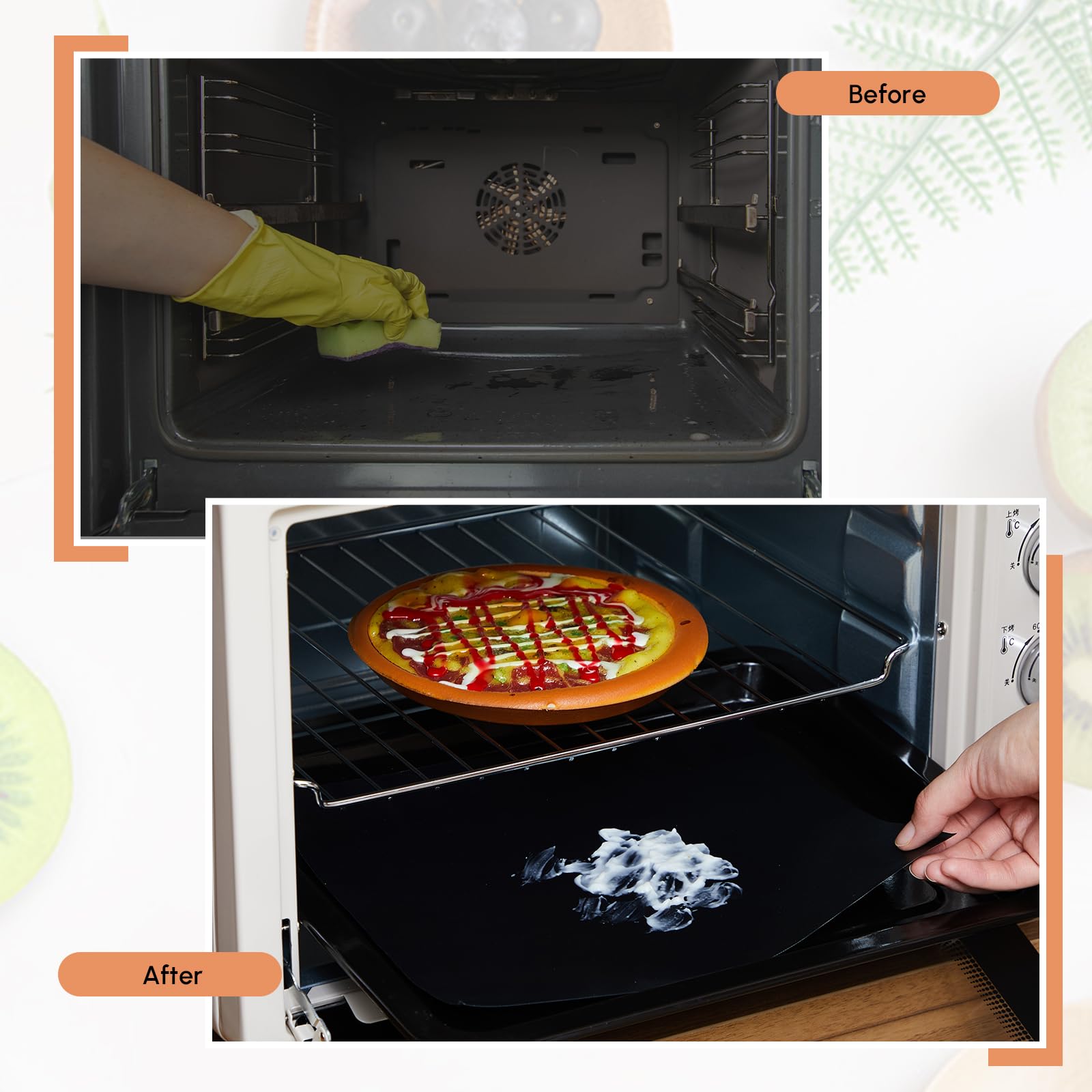 Alfombrillas grandes para horno de 16 x 240 pulgadas, resistentes al calor, antiadherentes, reutilizables, para hornos eléctricos, de gas, convección, microondas