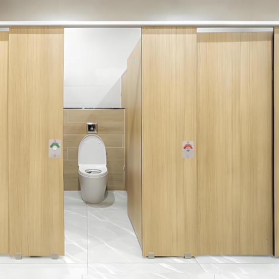 Latch Indicating Lock, Easy to Install and Use Bathroom Door Locks Toilet Door Locks with Screws, Durable Lock for Bathroom Doors Suitable for Bathrooms Toilets Shower Rooms