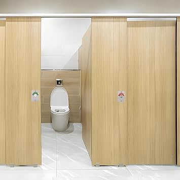 Latch Indicating Lock, Easy to Install and Use Bathroom Door Locks Toilet Door Locks with Screws, Durable Lock for Bathroom Doors Suitable for Bathrooms Toilets Shower Rooms