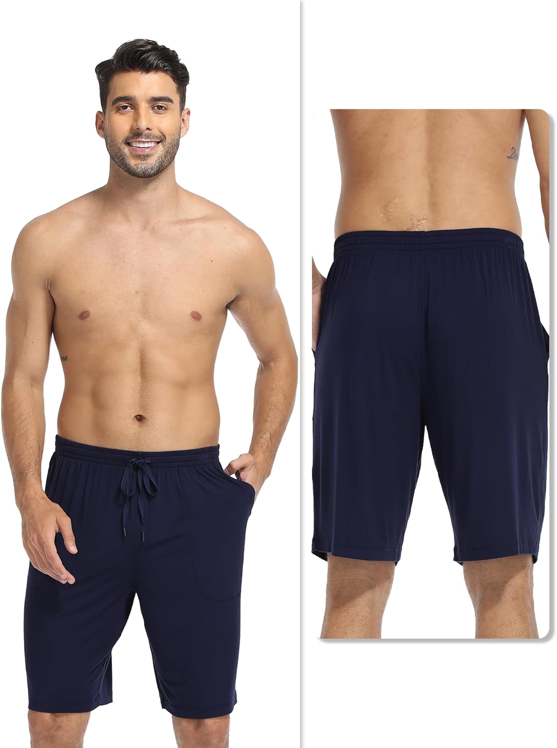 COLORFULLEAF Men's Pajama Shorts Soft Lightweight Sleep Shorts Comfy Lounge Pants with Pockets 2 or 3 Pack - Image 3