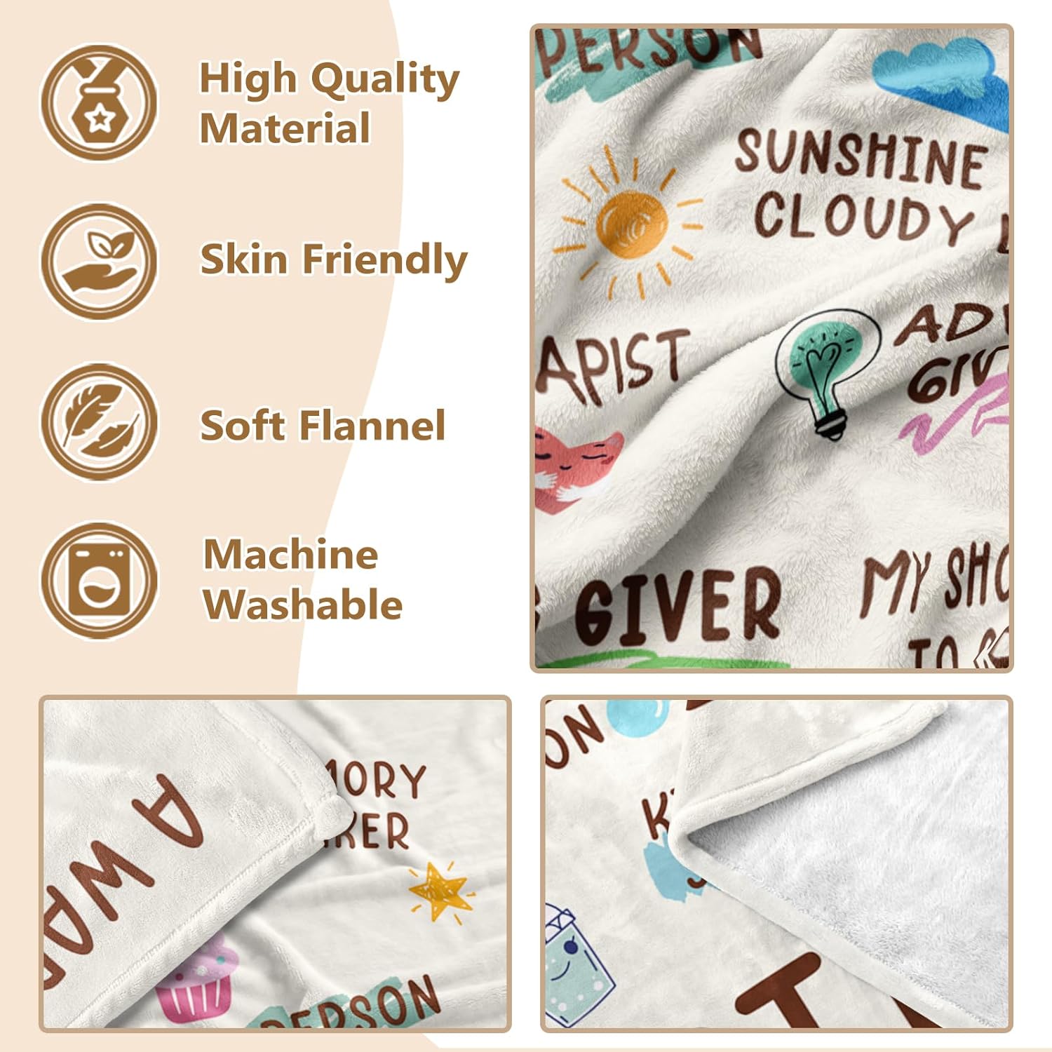 Best Friend Birthday Gifts for Women, Bestie Birthday Gifts for Women - Best Friend Blanket 80"x 60", Friendship Gift for Woman, BFF - Soul Sister Gift for Woman, Christmas day Present for BestFriend