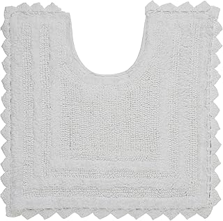 Better Trends Lilly Crochet Toilet Rugs u Shaped Washable,100% Cotton Contour Bath Rug & Crochet-Designed Bath mats for Bathroom, Soft Bathroom Toilet Rugs - White Contour Bath Mat - Buy now