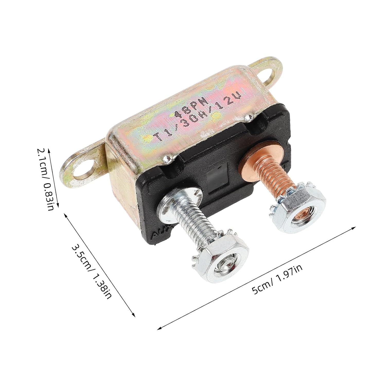12V 30A Auto Reset Car Circuit Breaker Mini Automotive and Marine Overcurrent Protection Device for Boat and Vehicle Electrical Systems