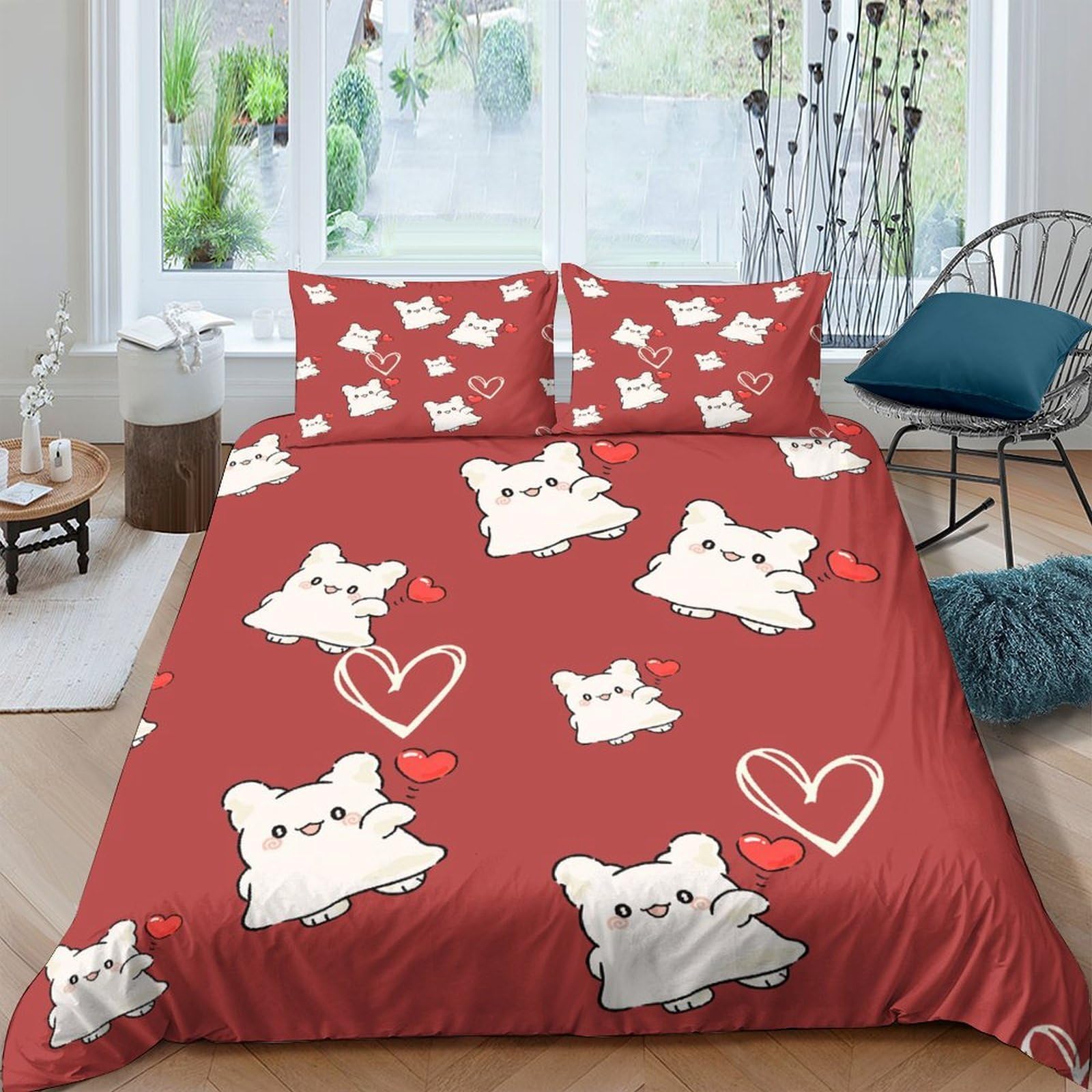 Housse pour couette confortable ours mignons imprimé en 3D