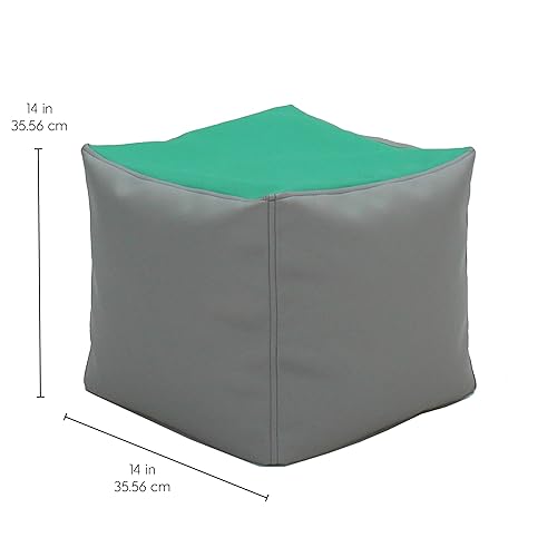 Miniatura 3 de Factory Direct Partners 13043-CT SoftScape Pufs cuadrados de 14 pulgadas para niños (juego de 2 piezas) - Contemporáneo