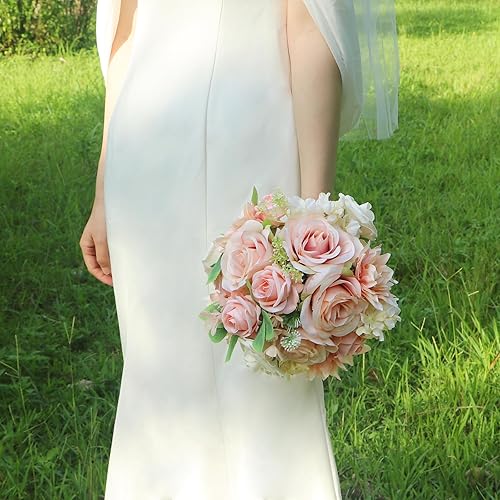 Miniatura 2 de Juego de flores artificiales, flores combinadas para bricolaje, ramos de boda, centros de mesa, arreglos de fiesta, baby shower, decoración del hogar