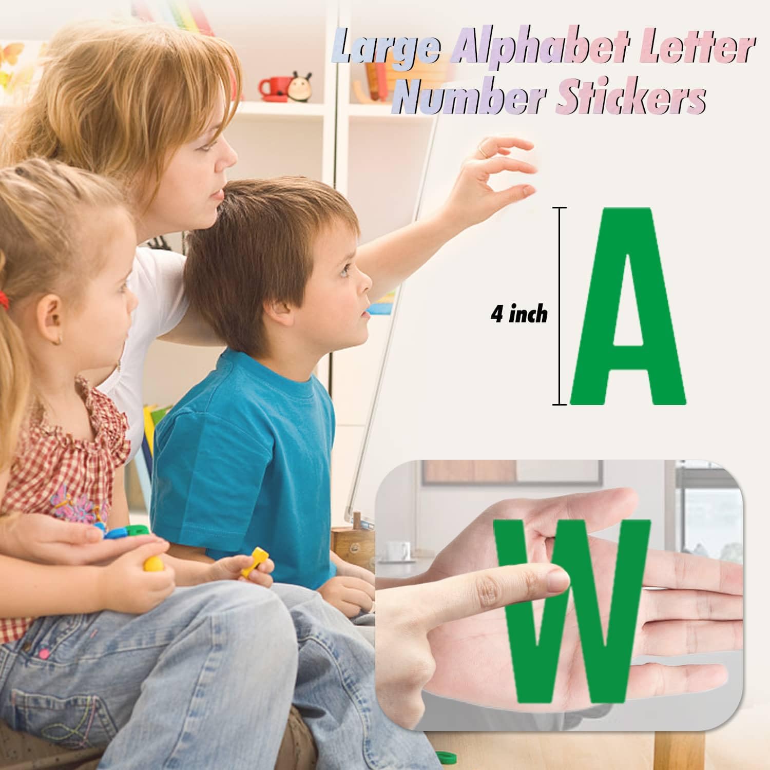Snapklik.com : 27 Sheets 310 Pieces Large Letter Stickers 4 Inch ...