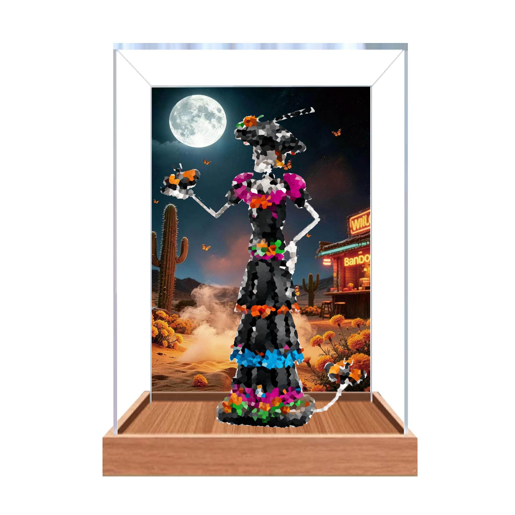 Feifanyifei Background3mmb Dustproof Acrylic Display Case For Le-Go 21372 Model (Background3mmb)