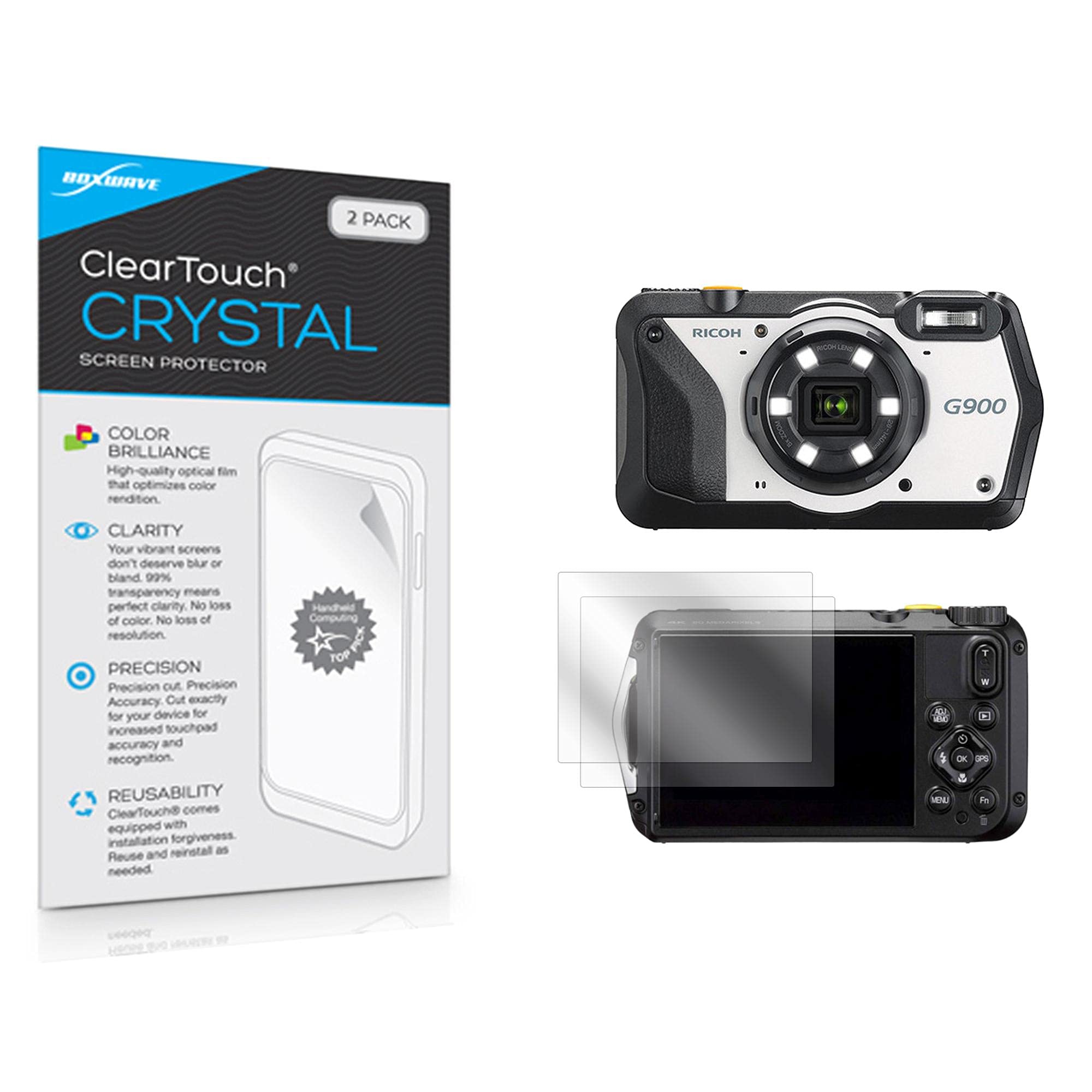Ricoh G900 protection écran ClearTouch Crystal BoxWave (Lot de 2) anti-rayures - 8