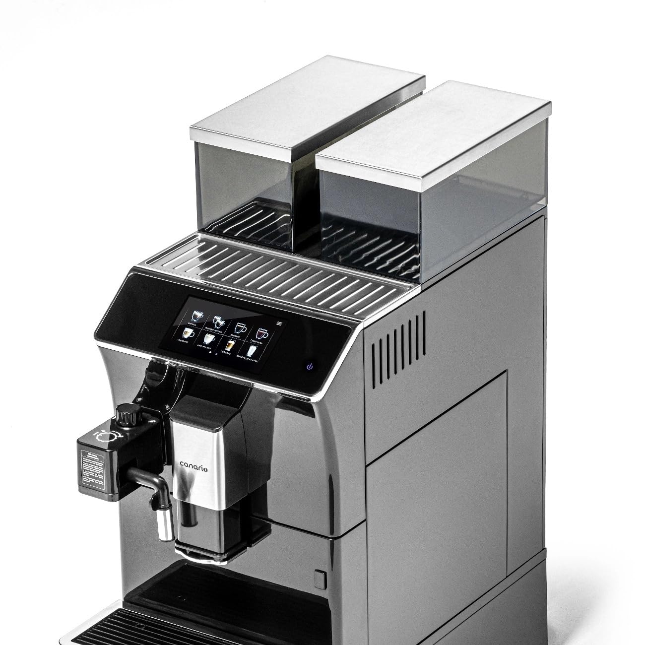 Canario Cafe CC703 Cafetera Totalmente Automática, Cafetera Profesional, Pantalla Táctil, Espumador de Leche Automático, Bebidas Programables, para Bares, Restaurantes y Oficinas