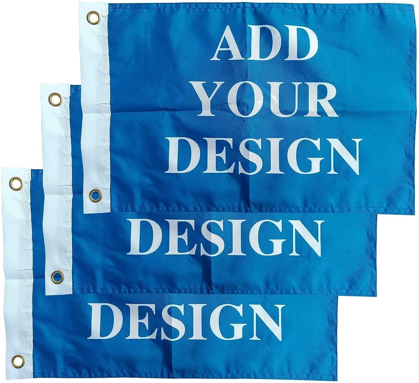 Custom 3PCS Boat Flag Personalized Small Flags for Boat(Flag Only) (2x3 FT/60x90 cm)