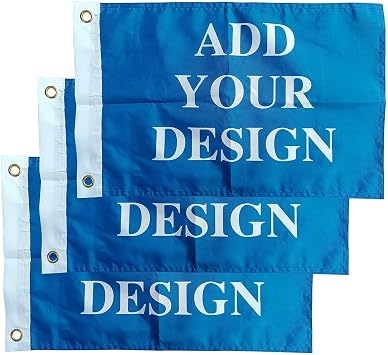 Custom 3PCS Boat Flag Personalized Small Flags for BoatFlag Only 20x30 inch/50x75 cm