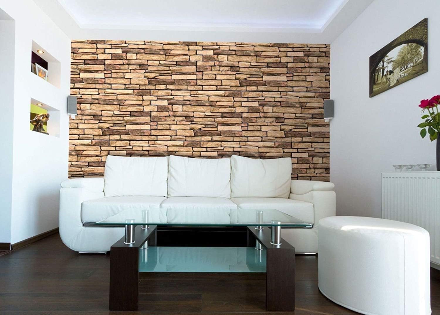 Grace Baltic Paneles de pared 3D para decoración de pared interior, no adhesivos, finos y elásticos, de PVC (12 unidades/5,88 m²)