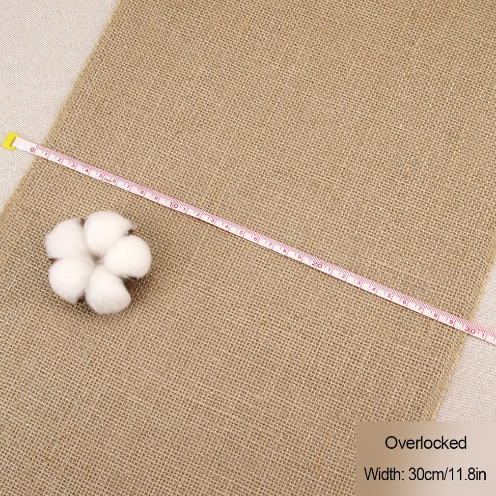 Dekoband Natürliche Burlap Geschenkband Vintage Juteband Sackleinen Vintage Dekoration bordüre Dekoband Rolle für Handwerk Hochzeit Geschenkverpackung (10 Meter Lang) (30cm)