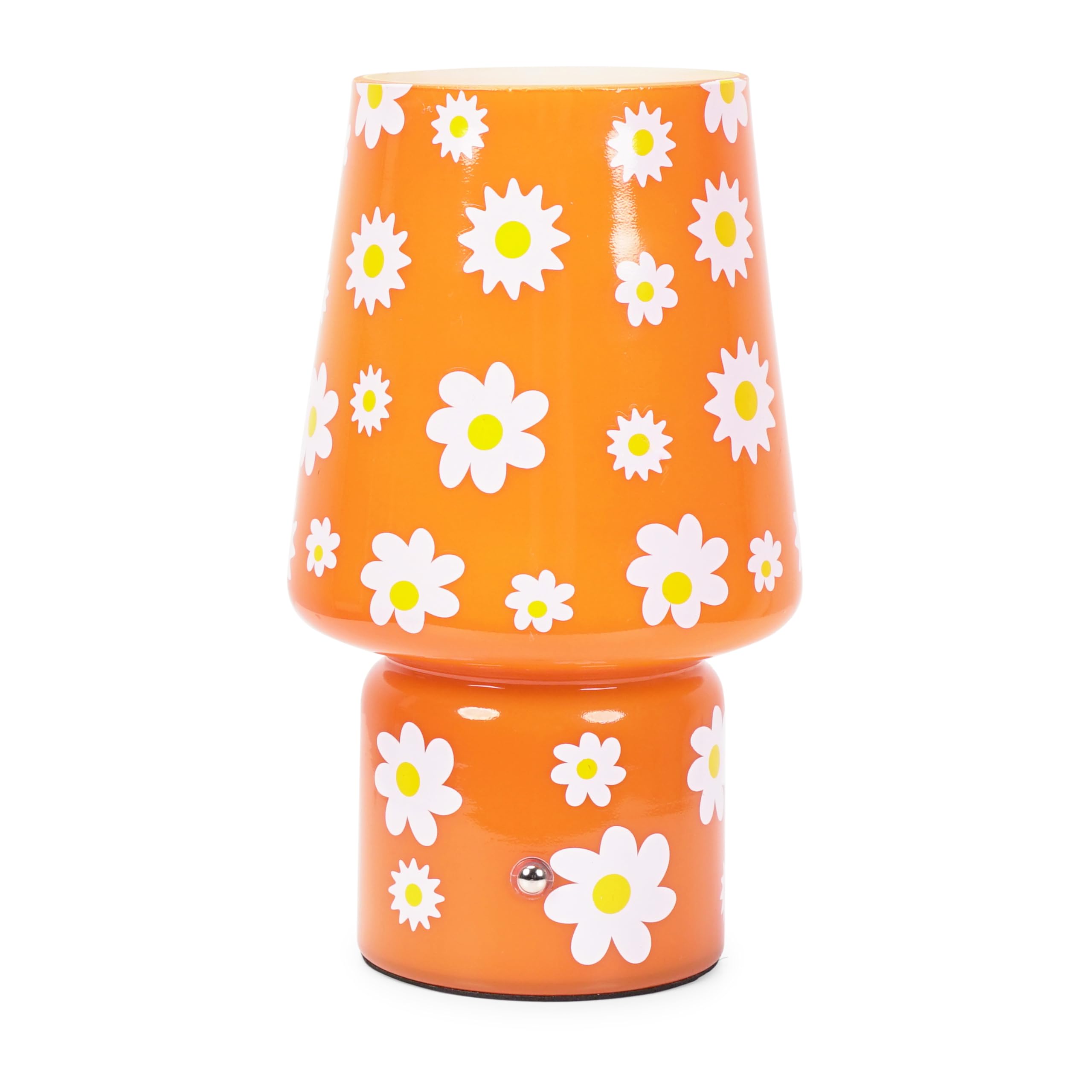 Valuelights Hanya Flower Glass Rechargeable Led Portable Table Lamp