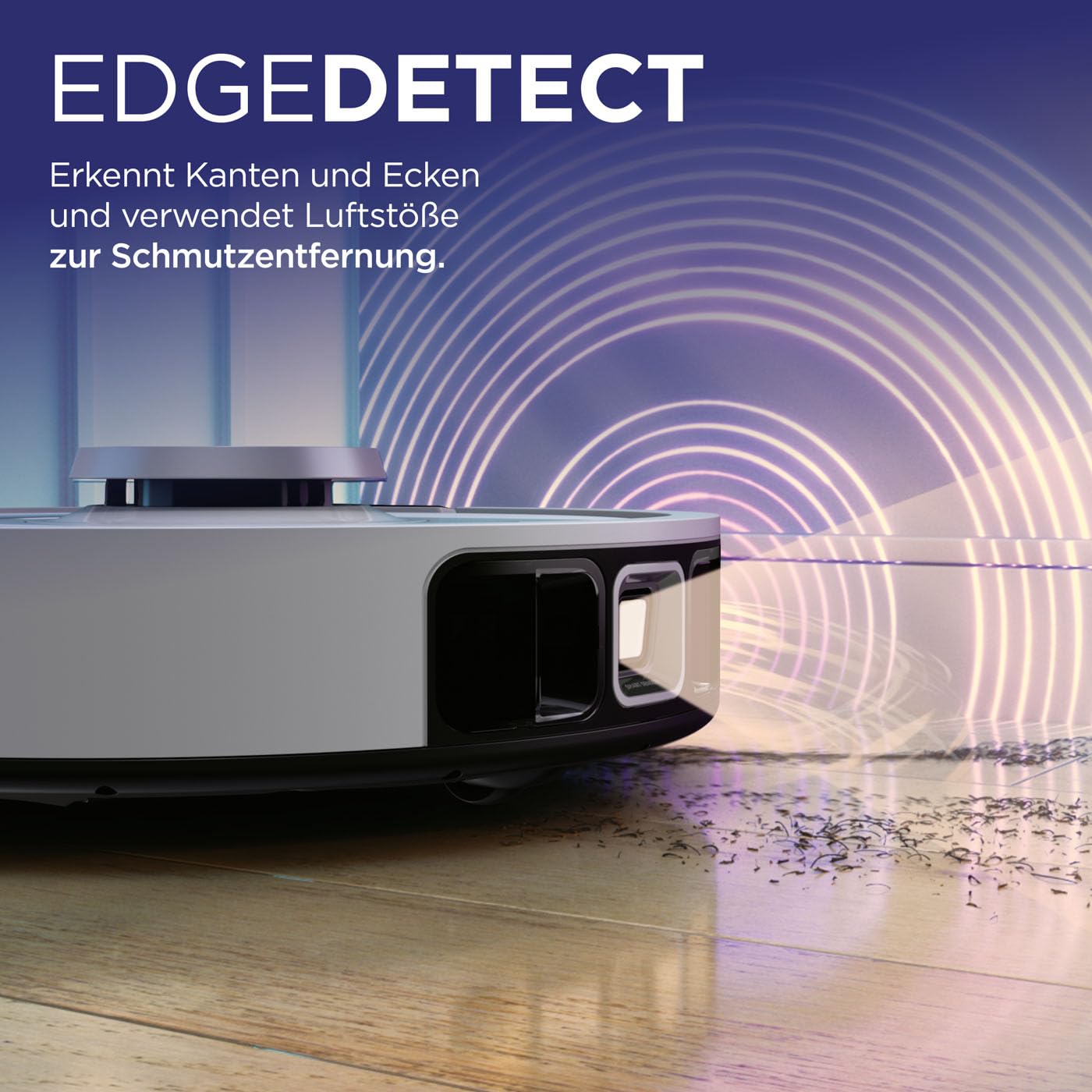 Shark PowerDetect Saugroboter selbstleerend mit 3D- & LiDAR-Navigation, Anti-Allergen- & Anti-Geruch-Basis, NeverStuck-Hindernisumgehung, für Teppiche, Hartböden & Tierhaare, Weiß AV2820VEEUWH