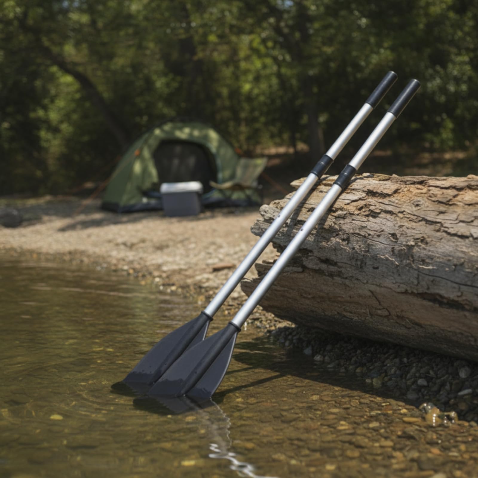 Coppia di Pagaie per Kayak con Albero in Alluminio Argento da 1180 Pale in Nylon Antiscivolo per Gommone E Barca Pneumatica Adatta per Remata E Sport Acquatici