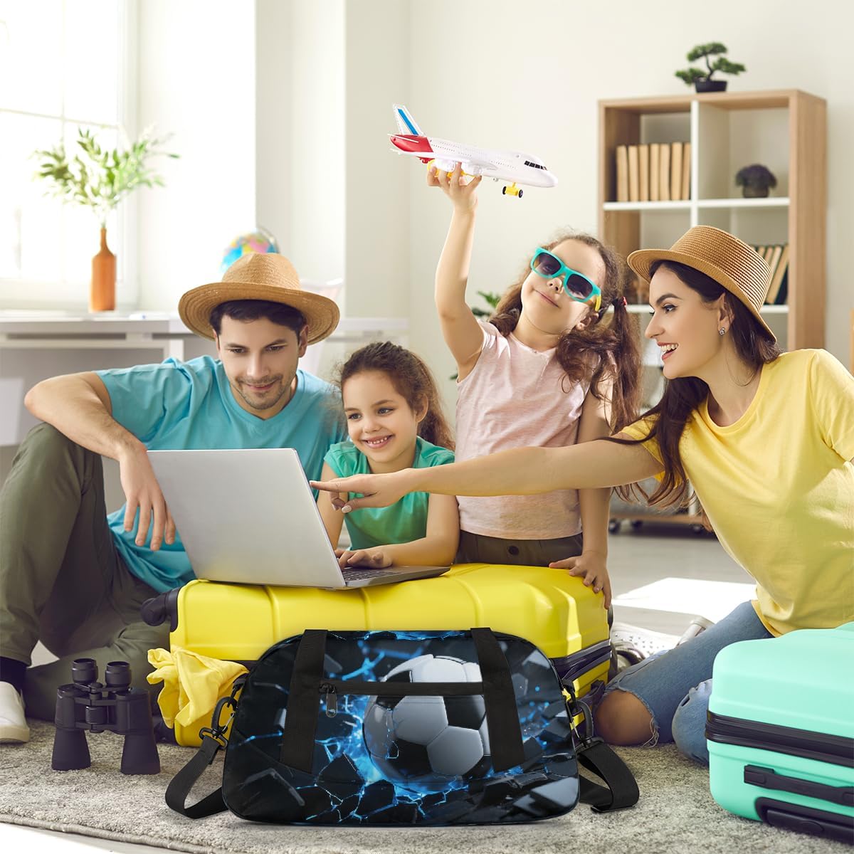 Soccer Impact Duffel Bag for Kids Overnighter Small Duffle Bags for Boys & Girls, Sleepovers and Travel Duffel Bag for Kids, Carry-On Size & Ideal for School Practice or Sport Gym Bags