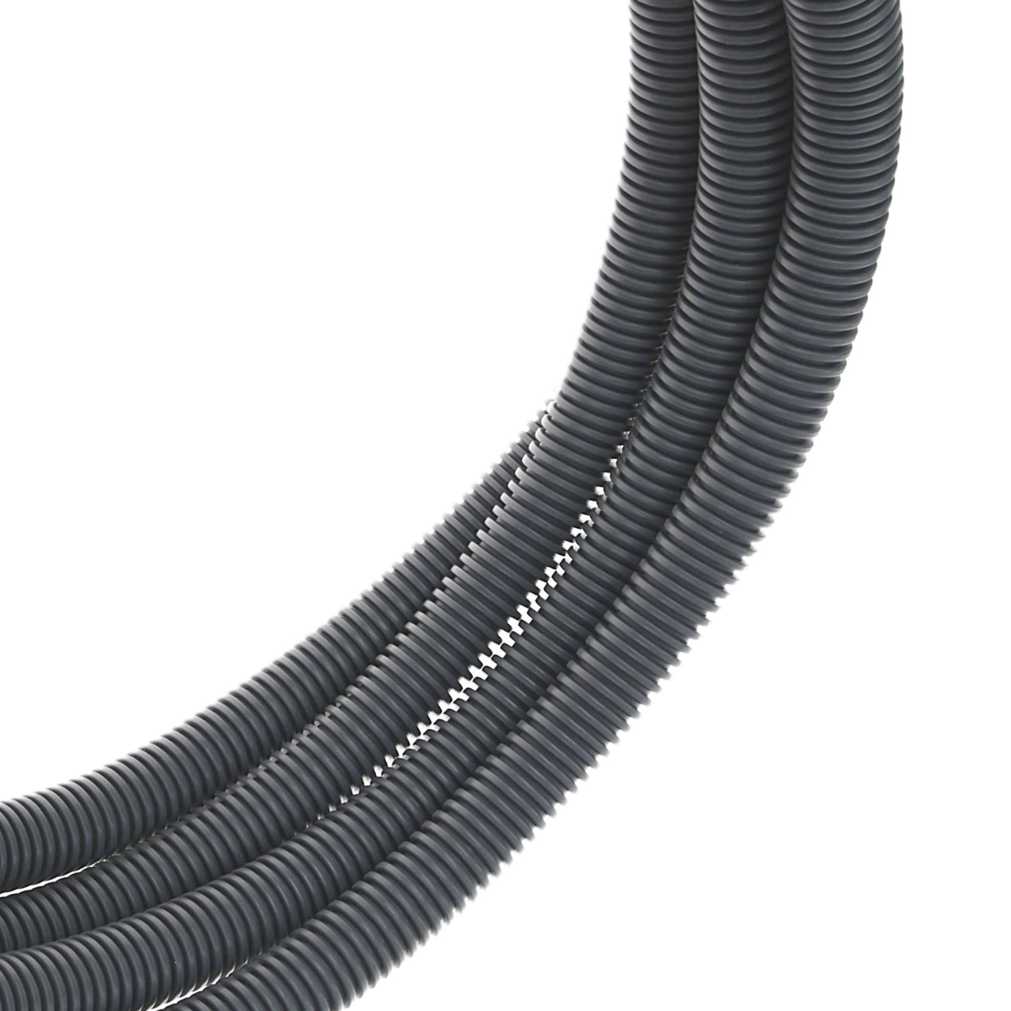 Kalitec - Tubo ondulato elettrico, 750 N, NW 32, AD 32 mm ID24,4 mm, grigio, ignifugo, per interni, esterni, posa del terreno, calcestruzzo, resistente agli urti, alla pressione, protezione del cavo e