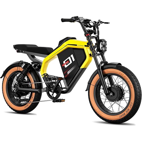 M5/MAX Electric Bike for Adults/Teen,2000W/2500W Peak Motor,37.5/32 MPH, 48V/52V, 20AH-40AH Dual Battery Ebike,80/160 Miles 20" Fat Tire Electric Dirtbike,Electric Moped Motorcycle for Adults
