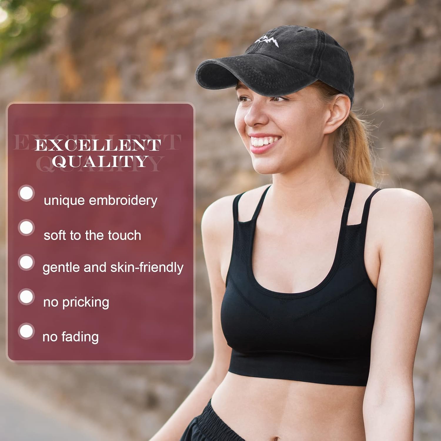 Leumoi 5 Pcs Unisex Vintage Washed Embroidered Baseball Cap Distressed Cotton Adjustable Summer Hat for Men Women Outdoor Sports - Image 5