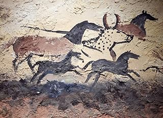 Lascaux Running Herd of Beasts Cave Painting Archival Quality Art Print