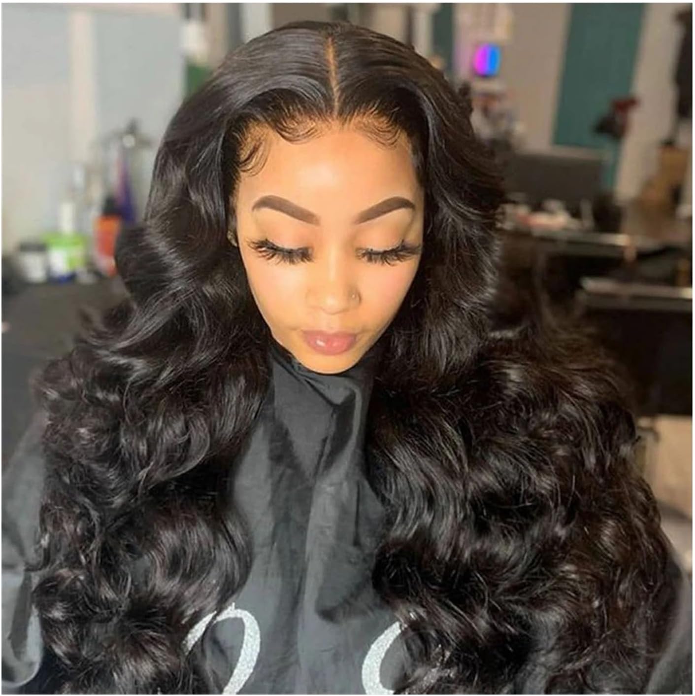 Synthetic Wig HD Transparent 13x4 13x6 Lace Front Human Hair Wigs Body Wave Pre Plucked Brazilian Body Wave Human Hair Frontal Wigs For Women Cosplay Wig(Color:13x4 HD frontal wig,Size:24inches)