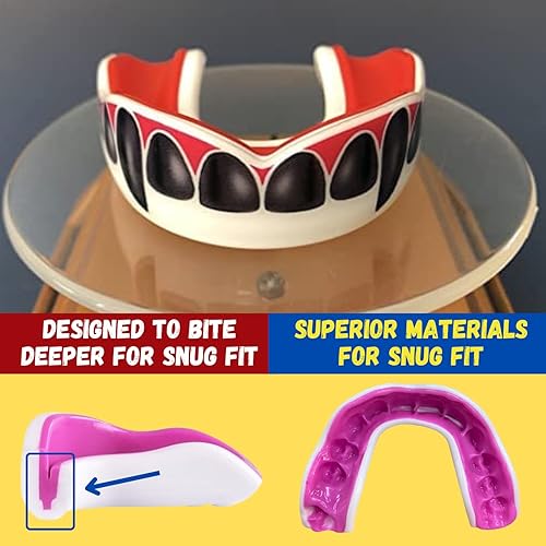 Miniatura 5 de Protector bucal deportivo para niños y jóvenes, sin BPA, para karate, fútbol americano, artes marciales, rugby, boxeo, hockey (incluye estuche de