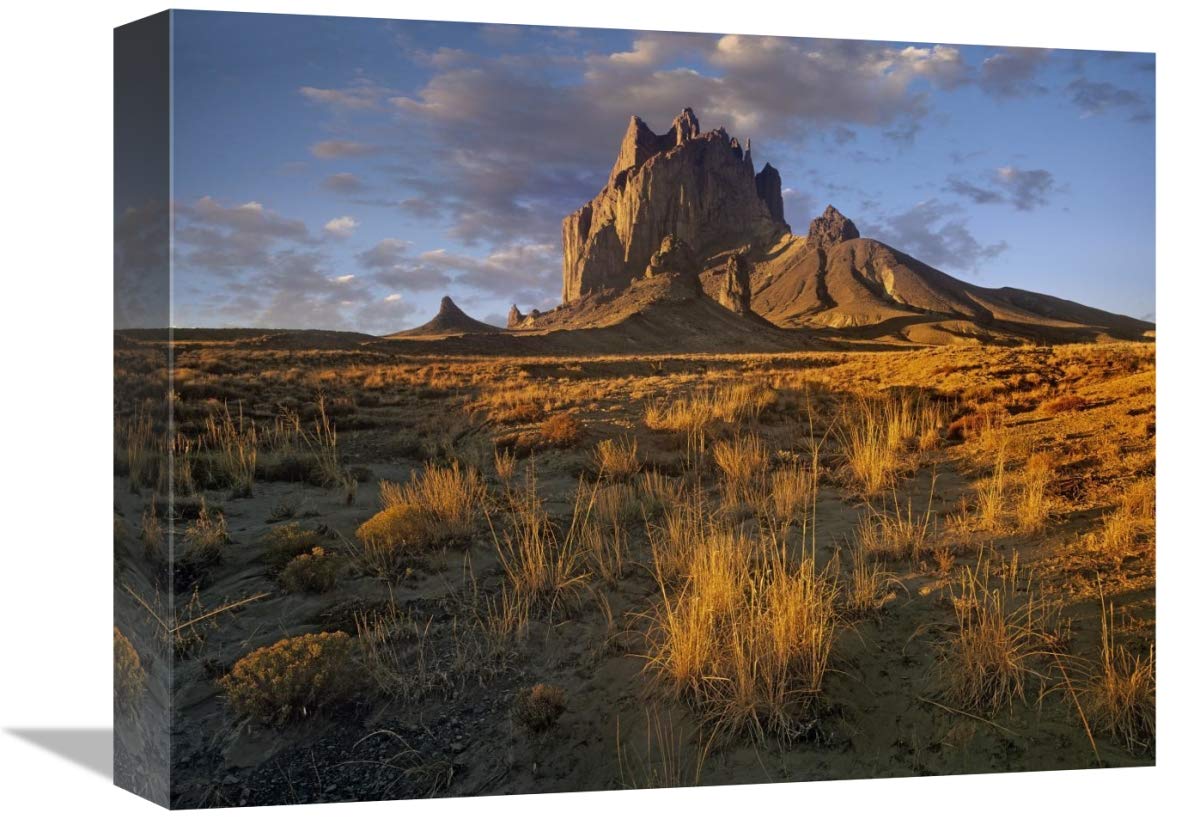 Global Gallery Shiprock, el núcleo de basalto de un volcán extinto, Nuevo México-Lienzo Art 16 x 12 Pulgadas