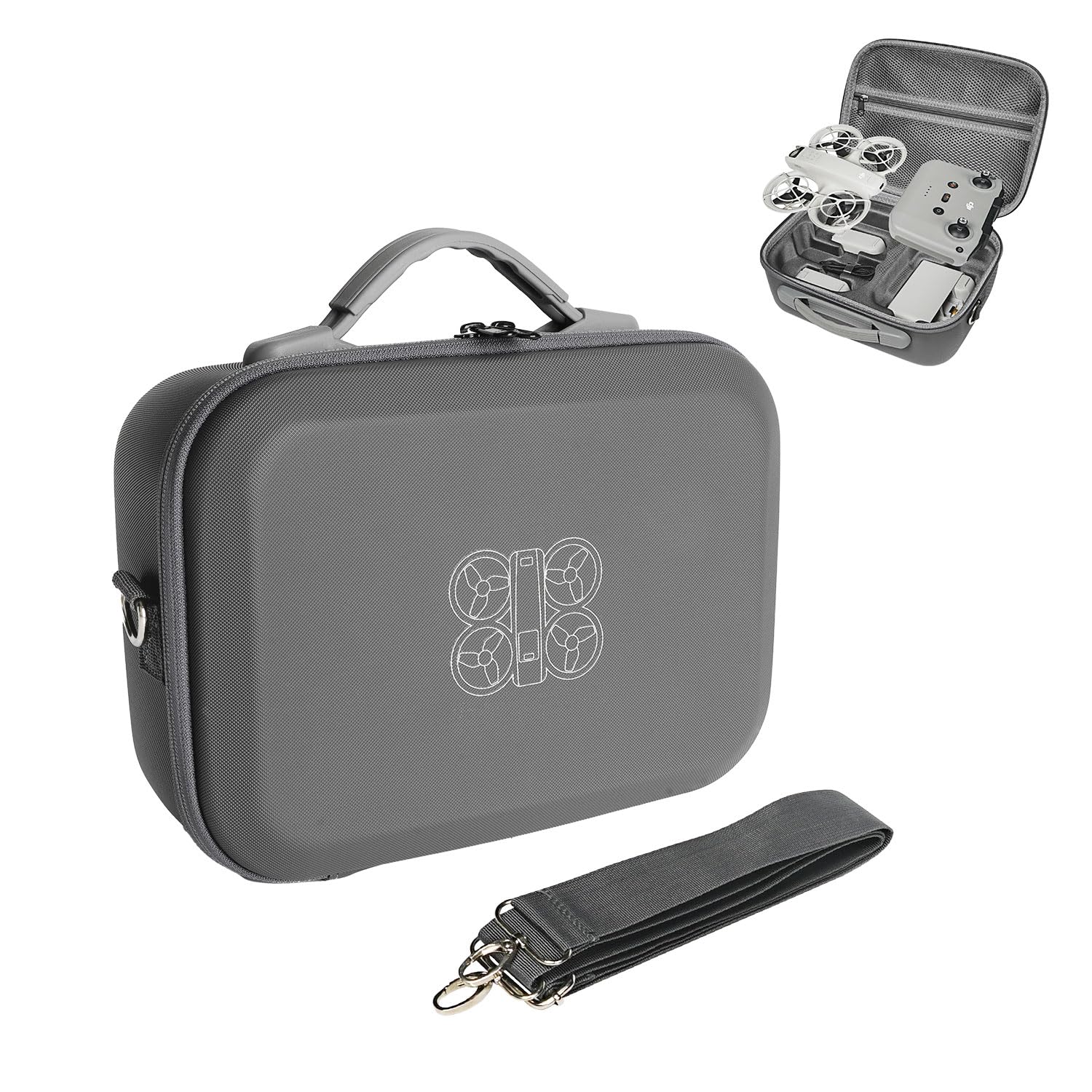 LKTOP Carrying Case for DJI Neo 1 y More Combo, Portable PU Leather Shoulder Bag